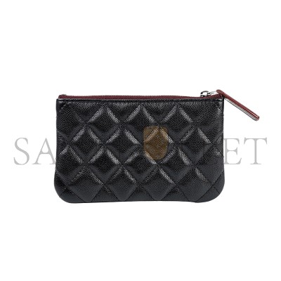 CHANEL SMALL ZIPPED POUCH CAVIAR LEATHER AP4020 (15*9.5*1cm)